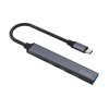 Savio Hub 4 porty USB-C - 3 x USB-A 2.0, 1 x USB-A 3.1 3.1 GEN 1, 5 Gbps, AK-71